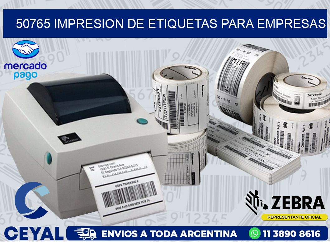 50765 IMPRESION DE ETIQUETAS PARA EMPRESAS