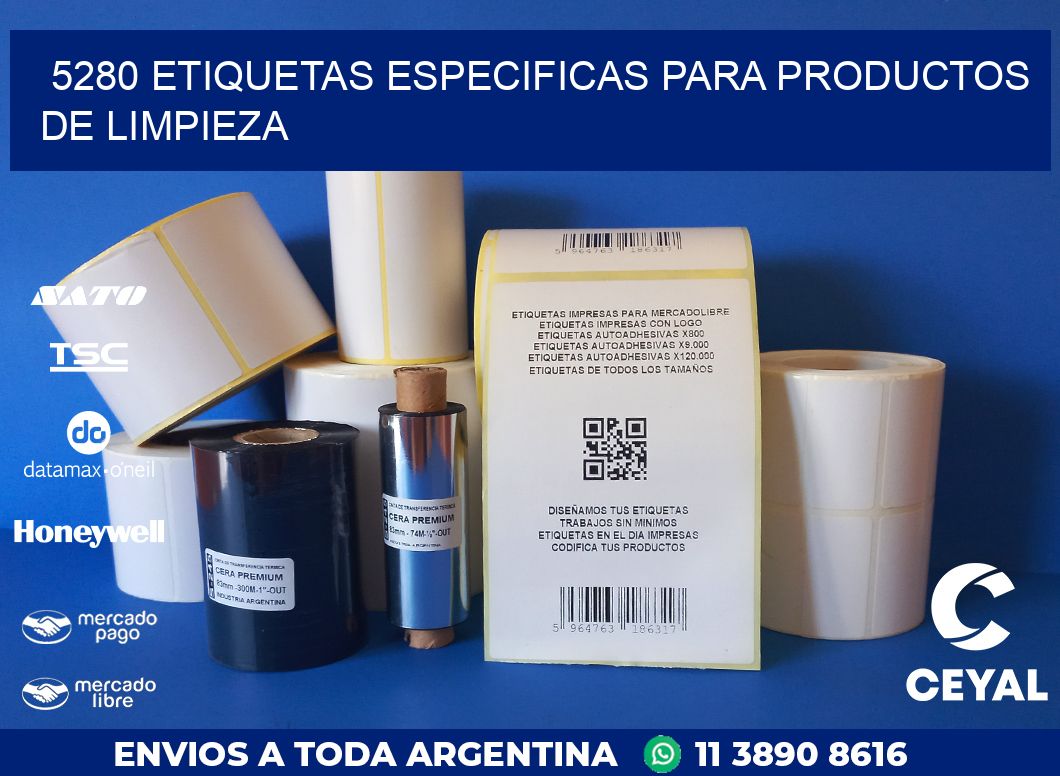 5280 ETIQUETAS ESPECIFICAS PARA PRODUCTOS DE LIMPIEZA