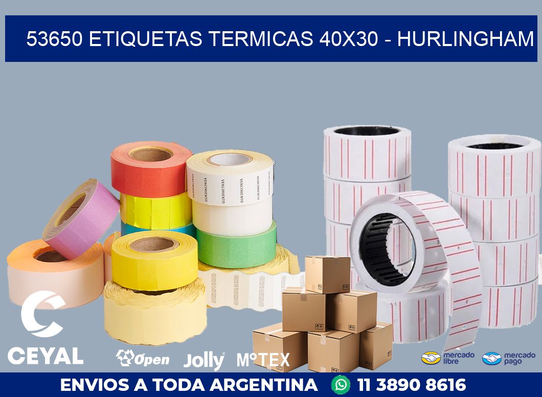 53650 ETIQUETAS TERMICAS 40X30 - HURLINGHAM