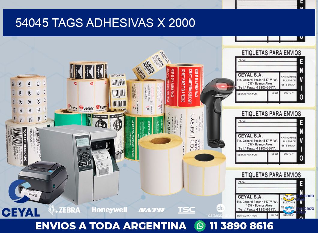 54045 TAGS ADHESIVAS X 2000