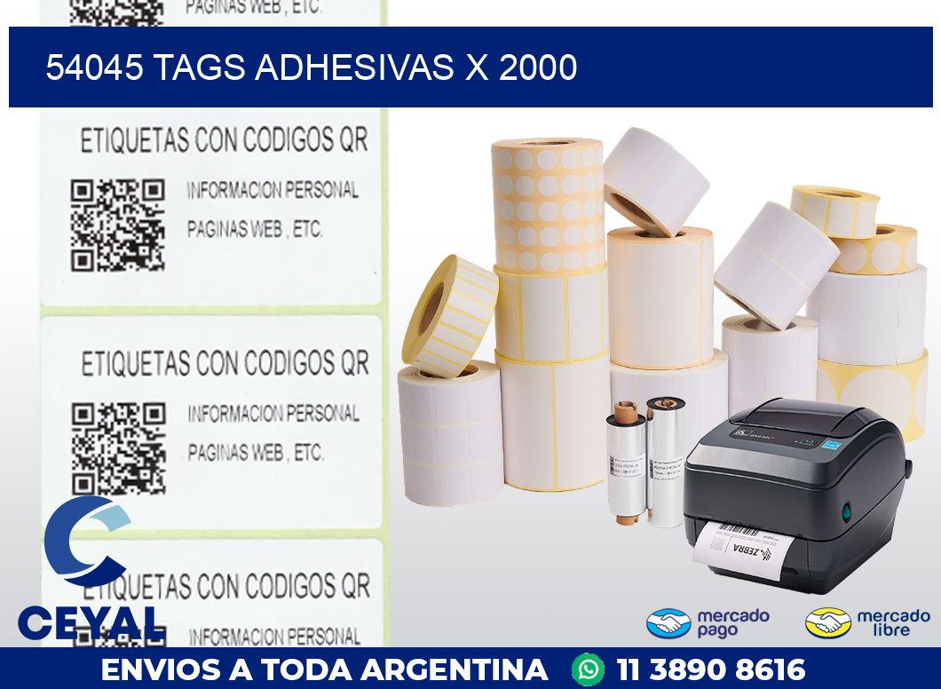 54045 TAGS ADHESIVAS X 2000