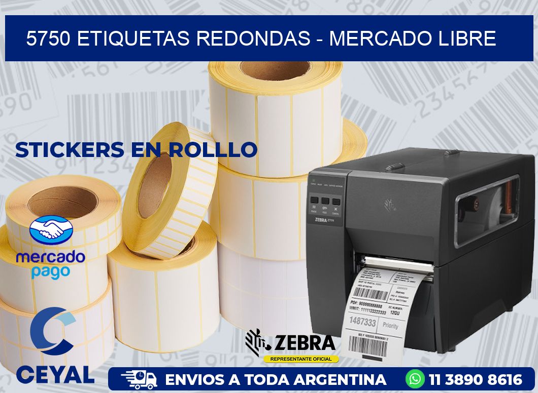 5750 ETIQUETAS REDONDAS - MERCADO LIBRE