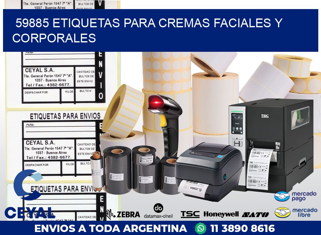 59885 ETIQUETAS PARA CREMAS FACIALES Y CORPORALES
