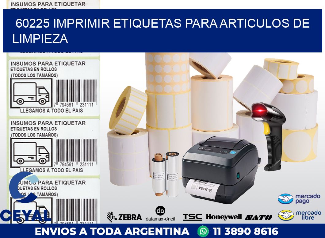 60225 IMPRIMIR ETIQUETAS PARA ARTICULOS DE LIMPIEZA