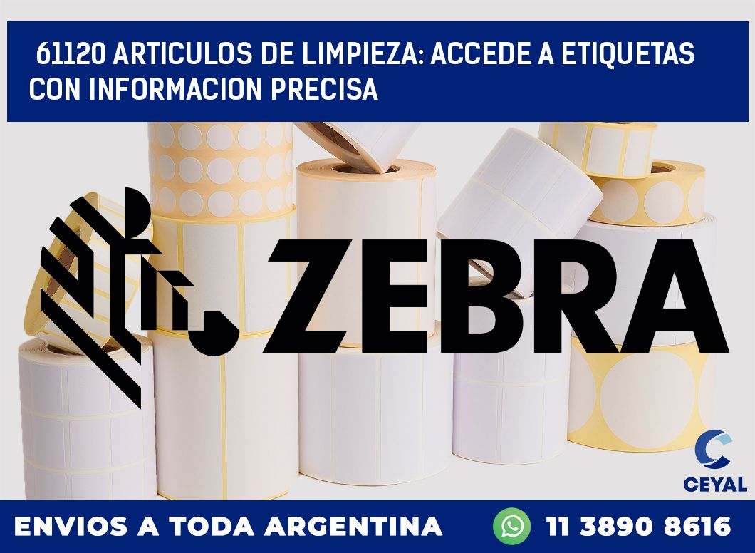 61120 ARTICULOS DE LIMPIEZA: ACCEDE A ETIQUETAS CON INFORMACION PRECISA