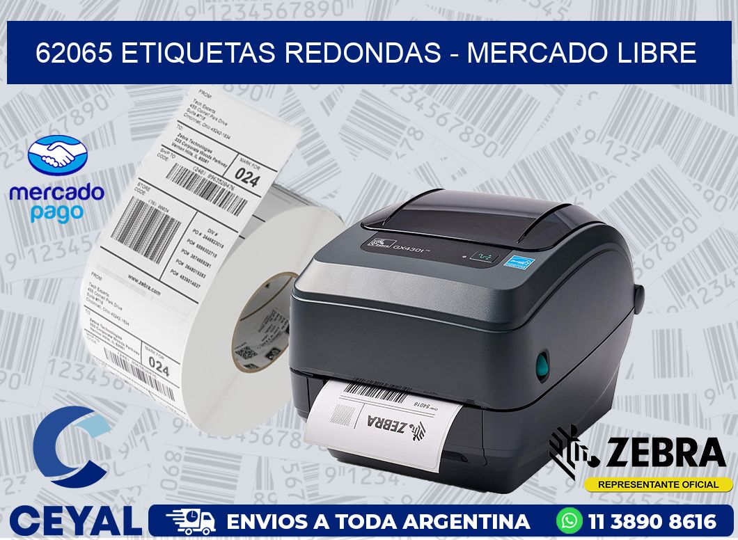 62065 ETIQUETAS REDONDAS - MERCADO LIBRE