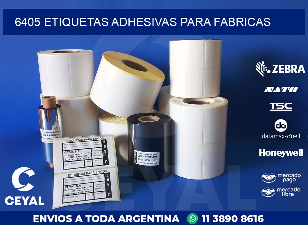 6405 ETIQUETAS ADHESIVAS PARA FABRICAS