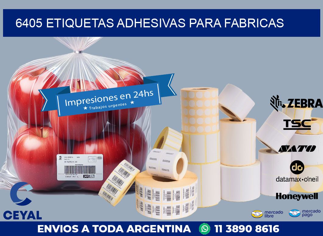 6405 ETIQUETAS ADHESIVAS PARA FABRICAS