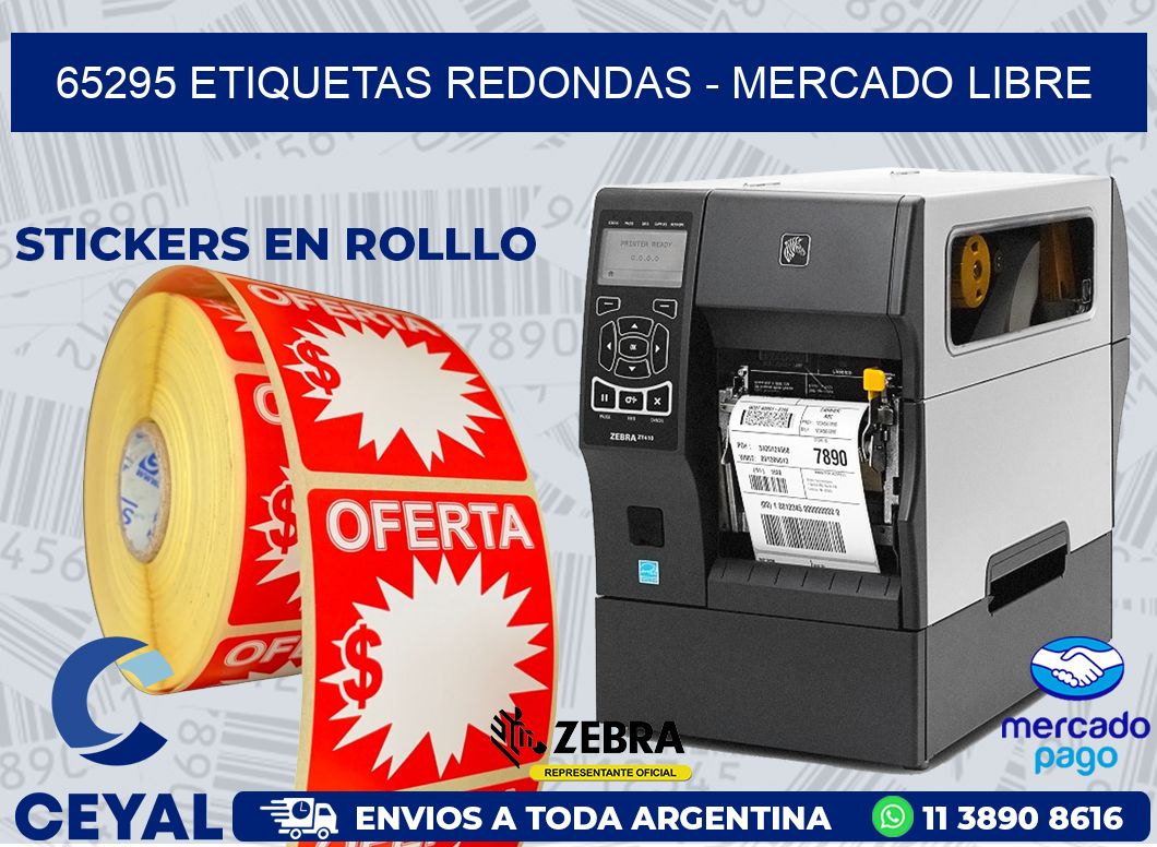 65295 ETIQUETAS REDONDAS - MERCADO LIBRE
