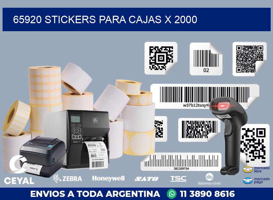 65920 STICKERS PARA CAJAS X 2000