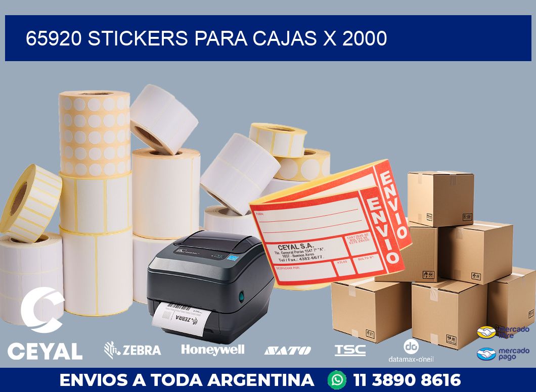 65920 STICKERS PARA CAJAS X 2000