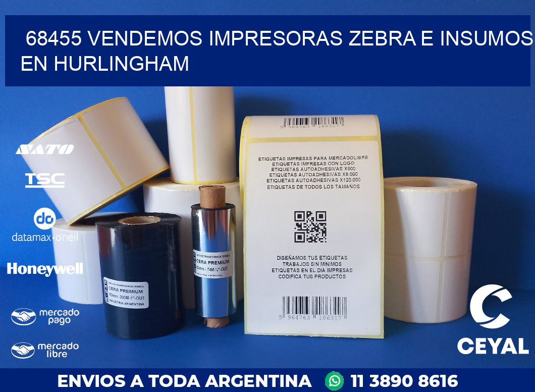 68455 VENDEMOS IMPRESORAS ZEBRA E INSUMOS EN HURLINGHAM