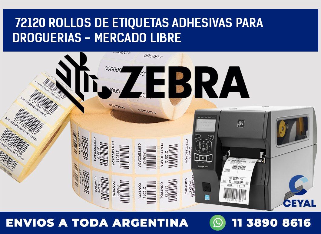 72120 ROLLOS DE ETIQUETAS ADHESIVAS PARA DROGUERIAS - MERCADO LIBRE