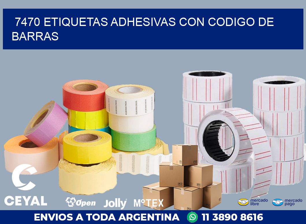 7470 ETIQUETAS ADHESIVAS CON CODIGO DE BARRAS