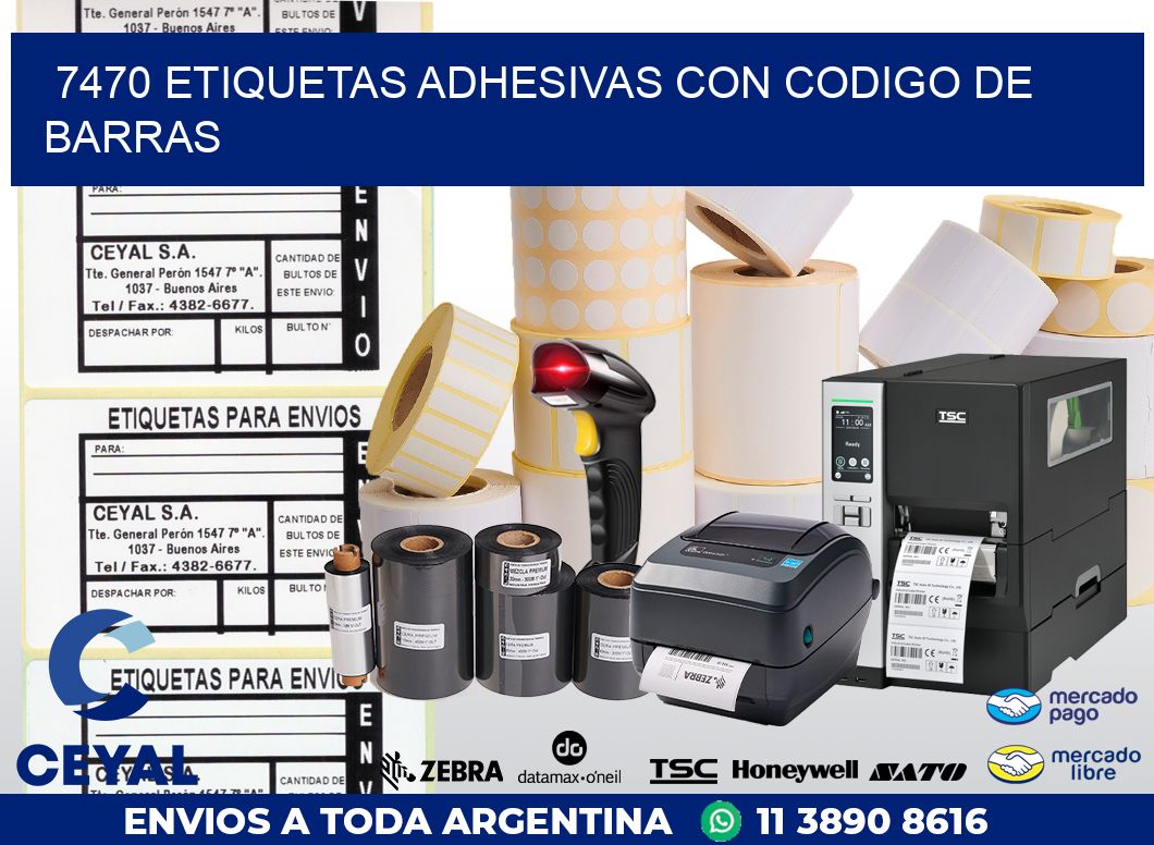 7470 ETIQUETAS ADHESIVAS CON CODIGO DE BARRAS