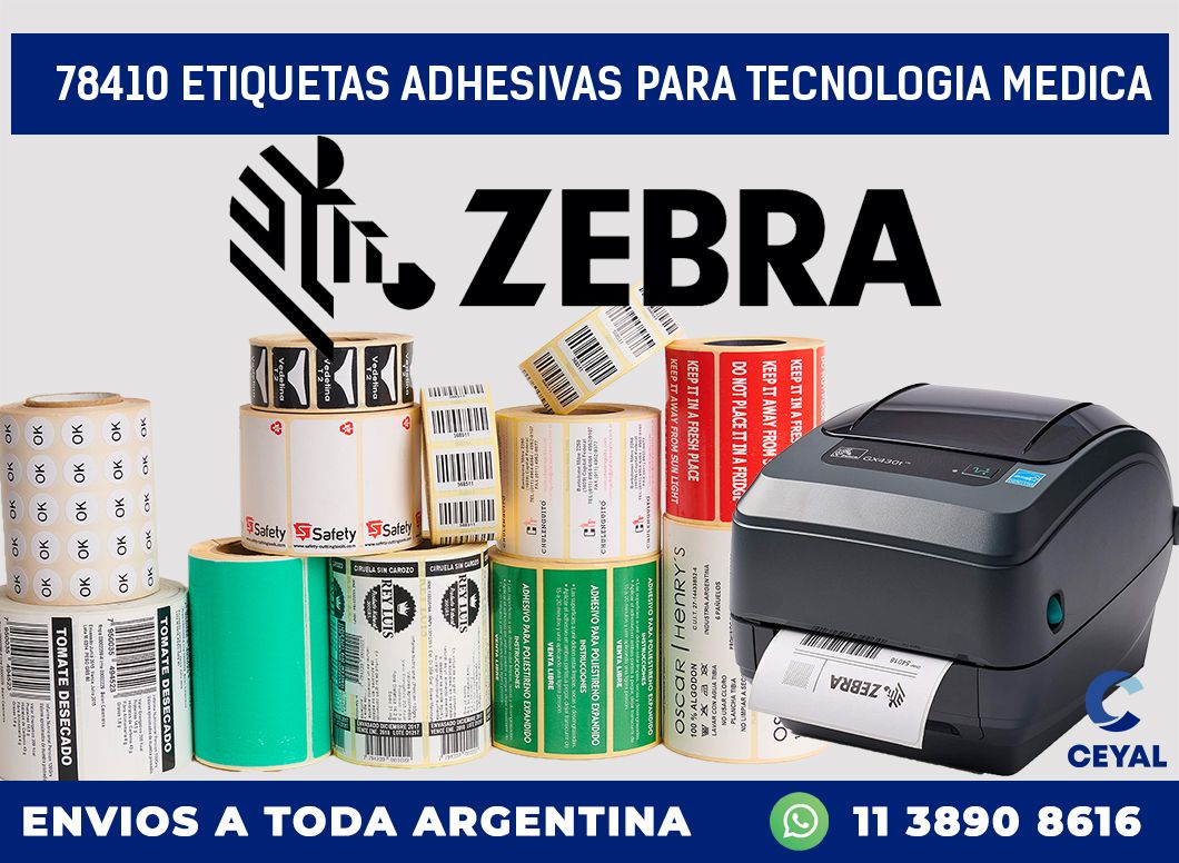 78410 ETIQUETAS ADHESIVAS PARA TECNOLOGIA MEDICA
