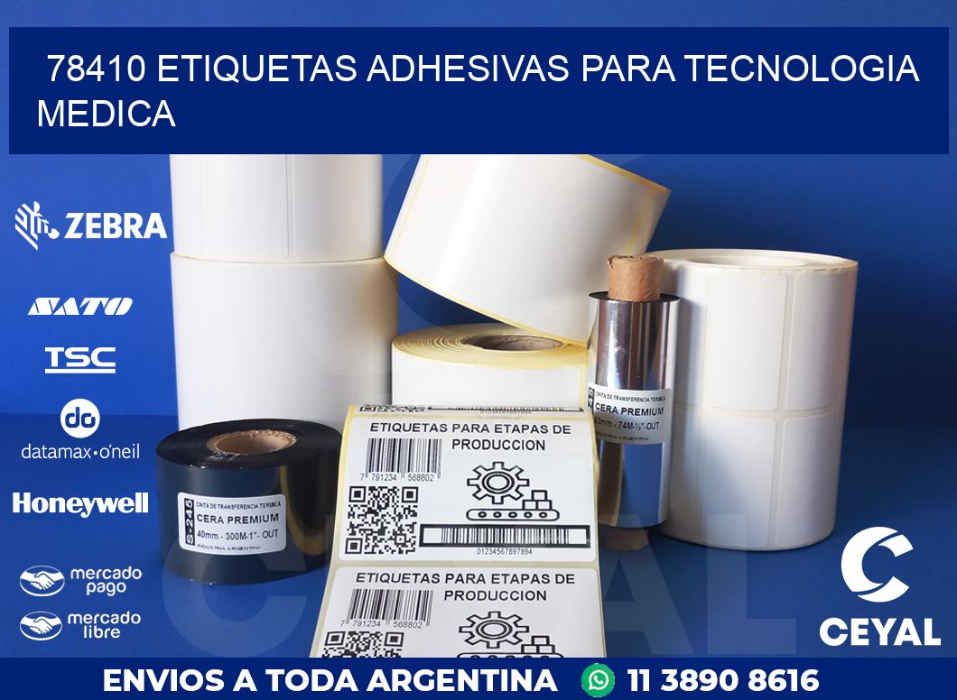 78410 ETIQUETAS ADHESIVAS PARA TECNOLOGIA MEDICA