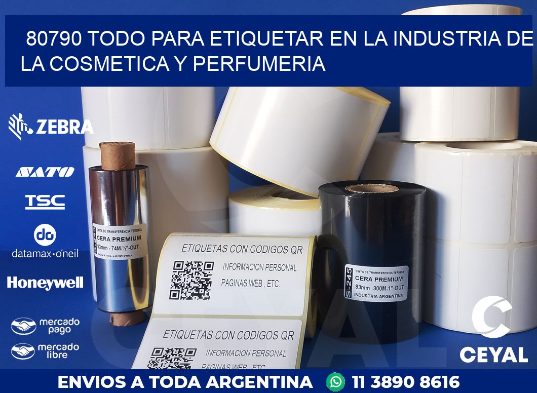 80790 TODO PARA ETIQUETAR EN LA INDUSTRIA DE LA COSMETICA Y PERFUMERIA