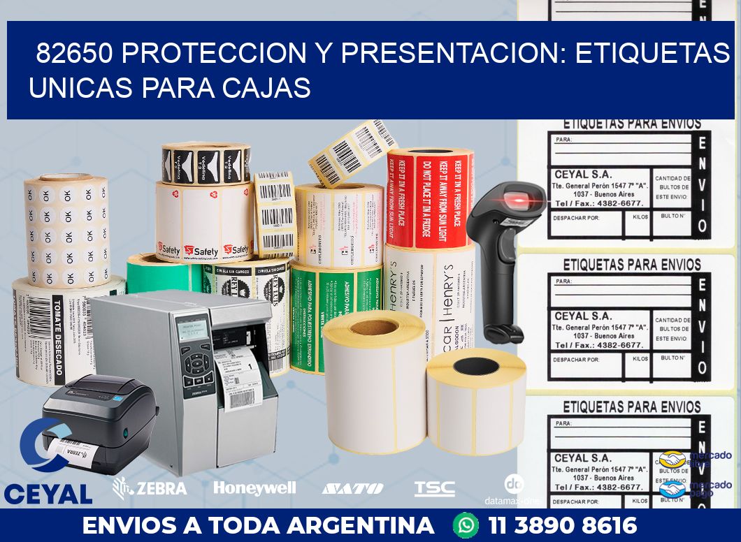 82650 PROTECCION Y PRESENTACION: ETIQUETAS UNICAS PARA CAJAS