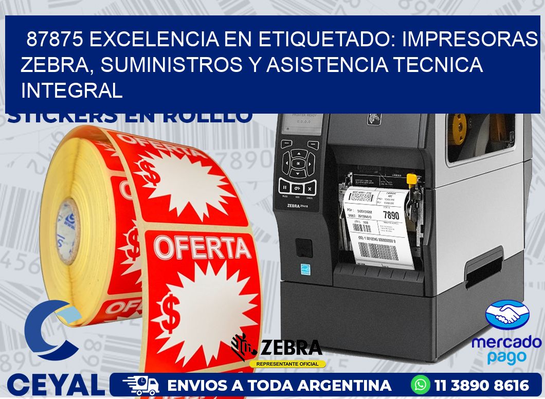 87875 EXCELENCIA EN ETIQUETADO: IMPRESORAS ZEBRA, SUMINISTROS Y ASISTENCIA TECNICA INTEGRAL