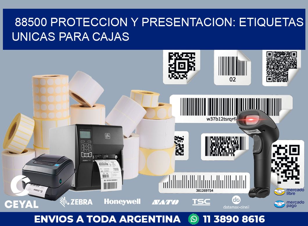 88500 PROTECCION Y PRESENTACION: ETIQUETAS UNICAS PARA CAJAS