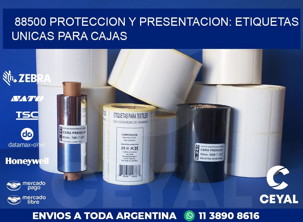 88500 PROTECCION Y PRESENTACION: ETIQUETAS UNICAS PARA CAJAS