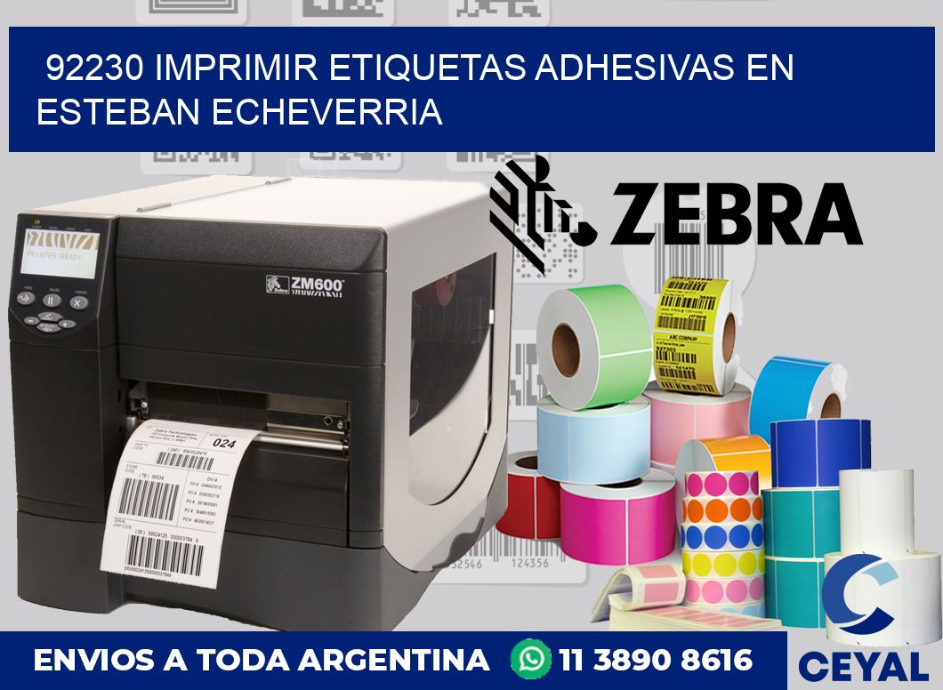 92230 IMPRIMIR ETIQUETAS ADHESIVAS EN ESTEBAN ECHEVERRIA