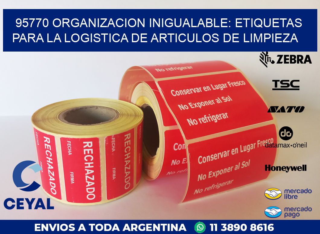 95770 ORGANIZACION INIGUALABLE: ETIQUETAS PARA LA LOGISTICA DE ARTICULOS DE LIMPIEZA