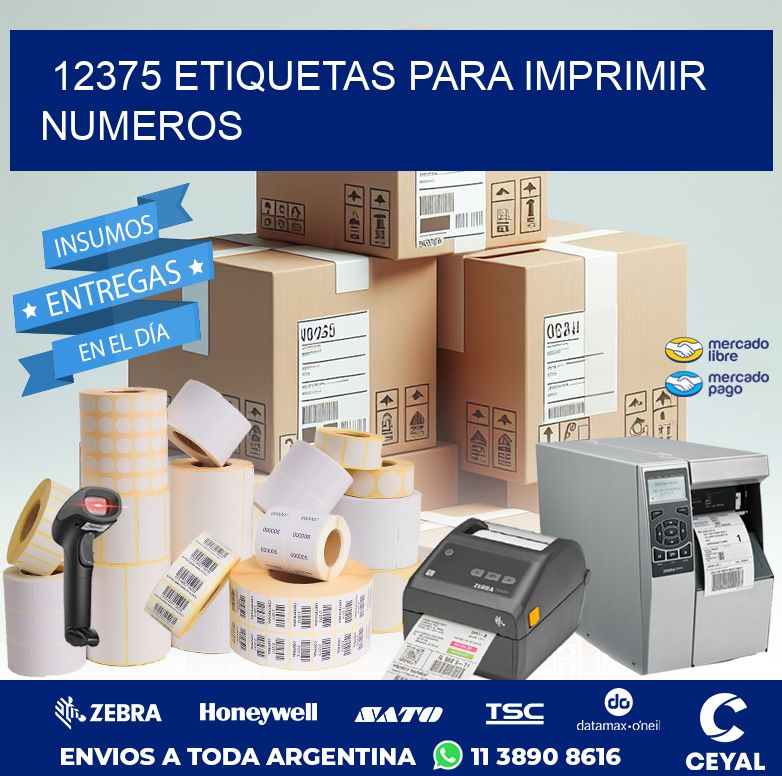 12375 ETIQUETAS PARA IMPRIMIR NUMEROS