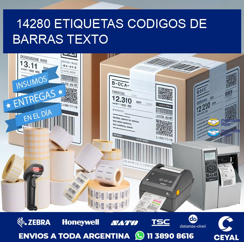 14280 ETIQUETAS CODIGOS DE BARRAS TEXTO