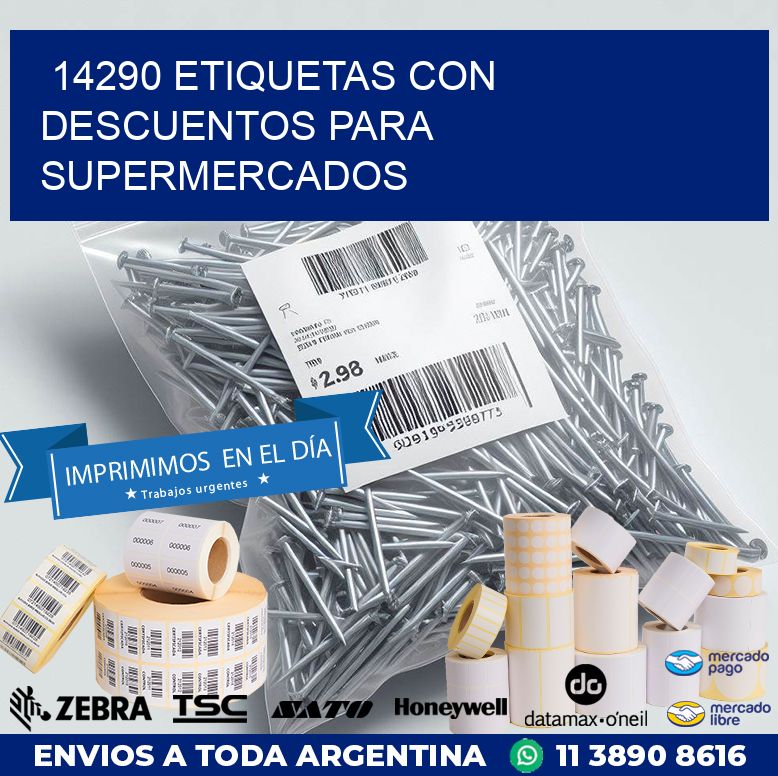 14290 ETIQUETAS CON DESCUENTOS PARA SUPERMERCADOS