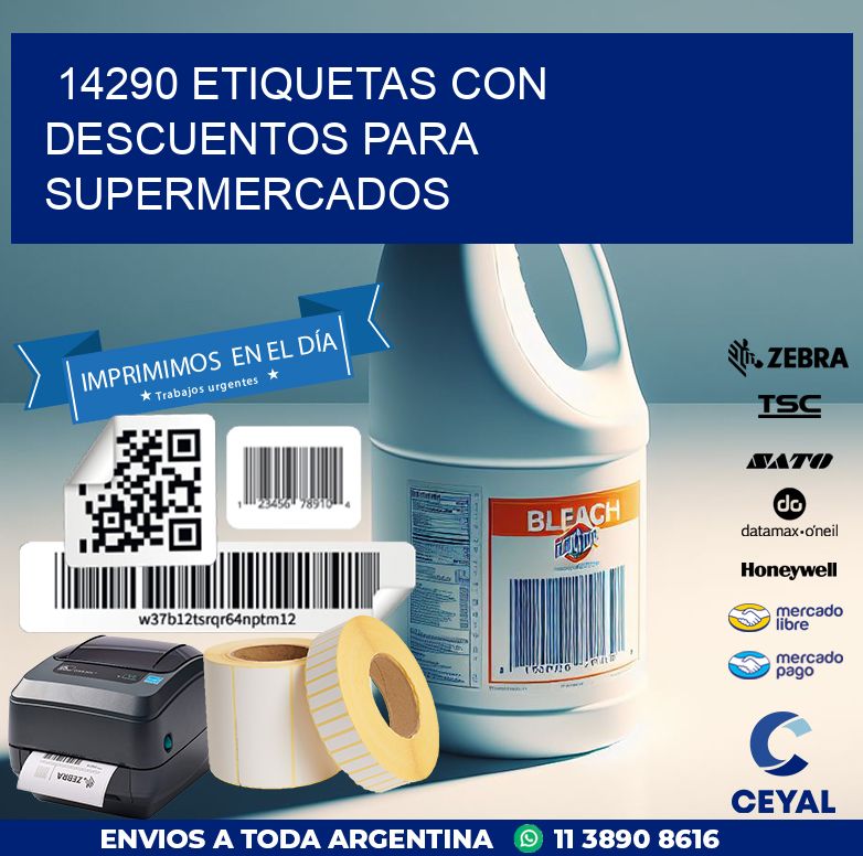 14290 ETIQUETAS CON DESCUENTOS PARA SUPERMERCADOS