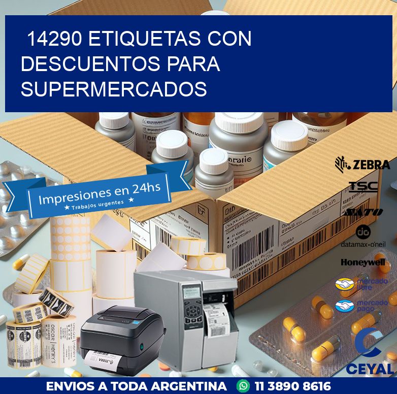 14290 ETIQUETAS CON DESCUENTOS PARA SUPERMERCADOS