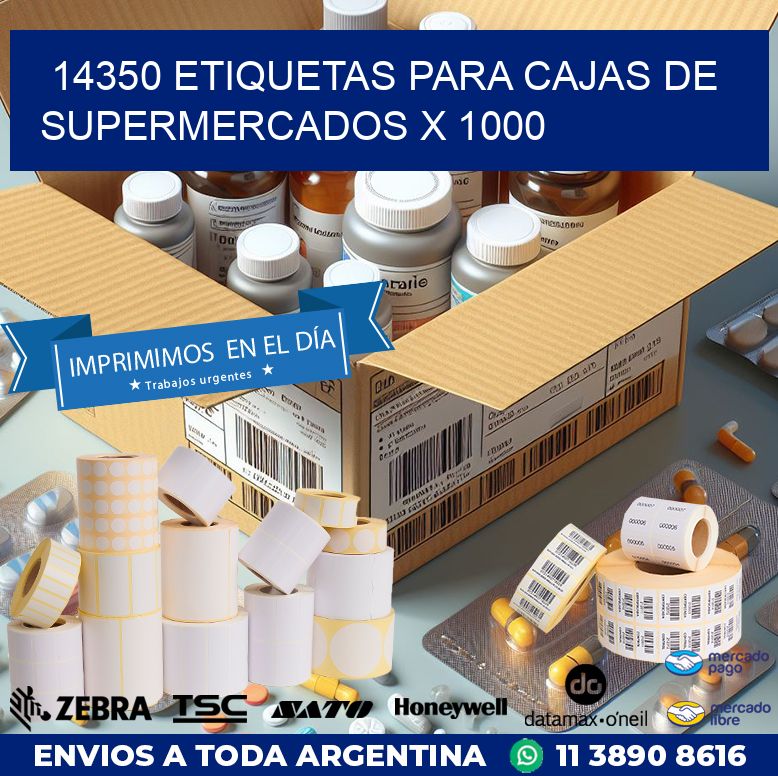 14350 ETIQUETAS PARA CAJAS DE SUPERMERCADOS X 1000