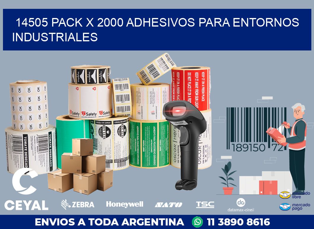 14505 PACK X 2000 ADHESIVOS PARA ENTORNOS INDUSTRIALES