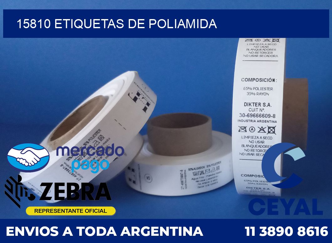 15810 ETIQUETAS DE POLIAMIDA