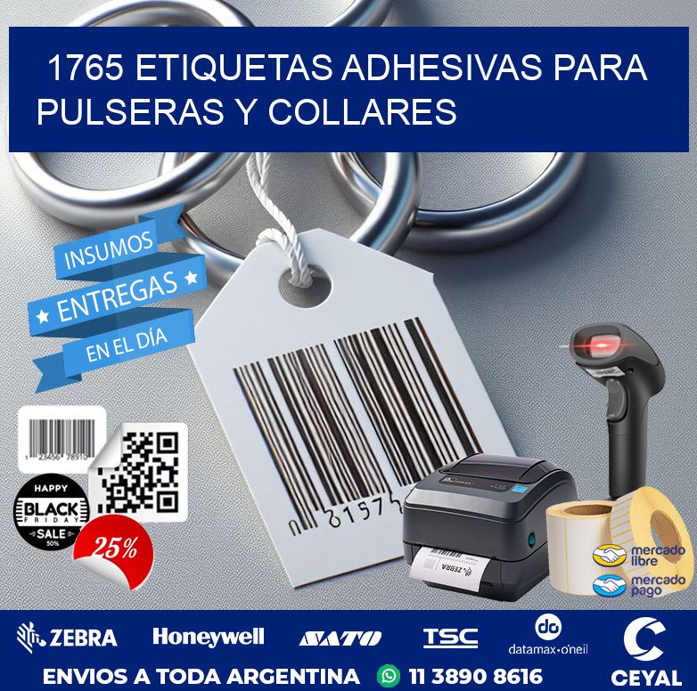 1765 ETIQUETAS ADHESIVAS PARA PULSERAS Y COLLARES