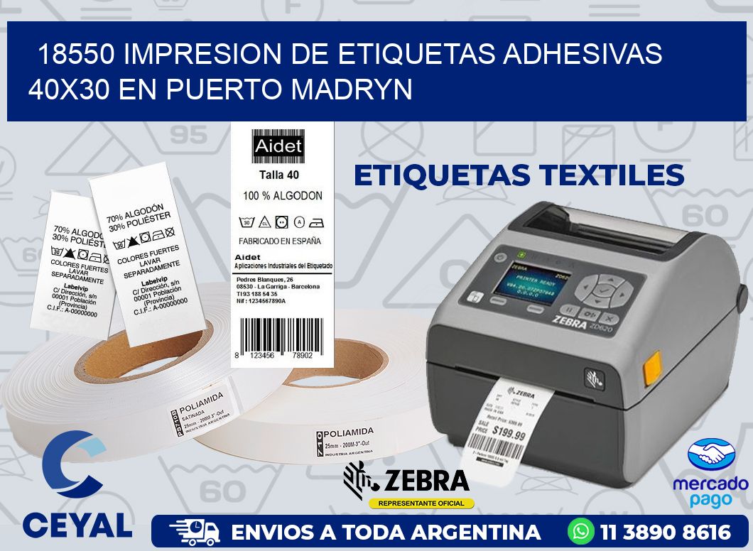 18550 IMPRESION DE ETIQUETAS ADHESIVAS 40X30 EN PUERTO MADRYN
