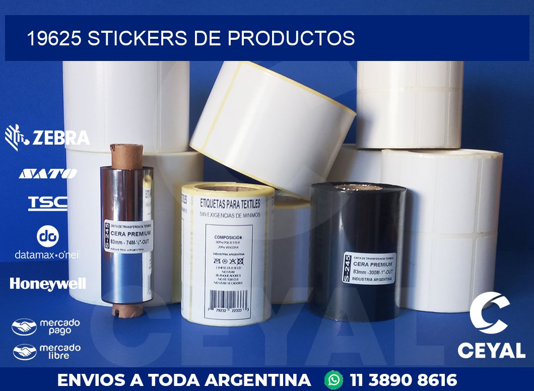 19625 STICKERS DE PRODUCTOS