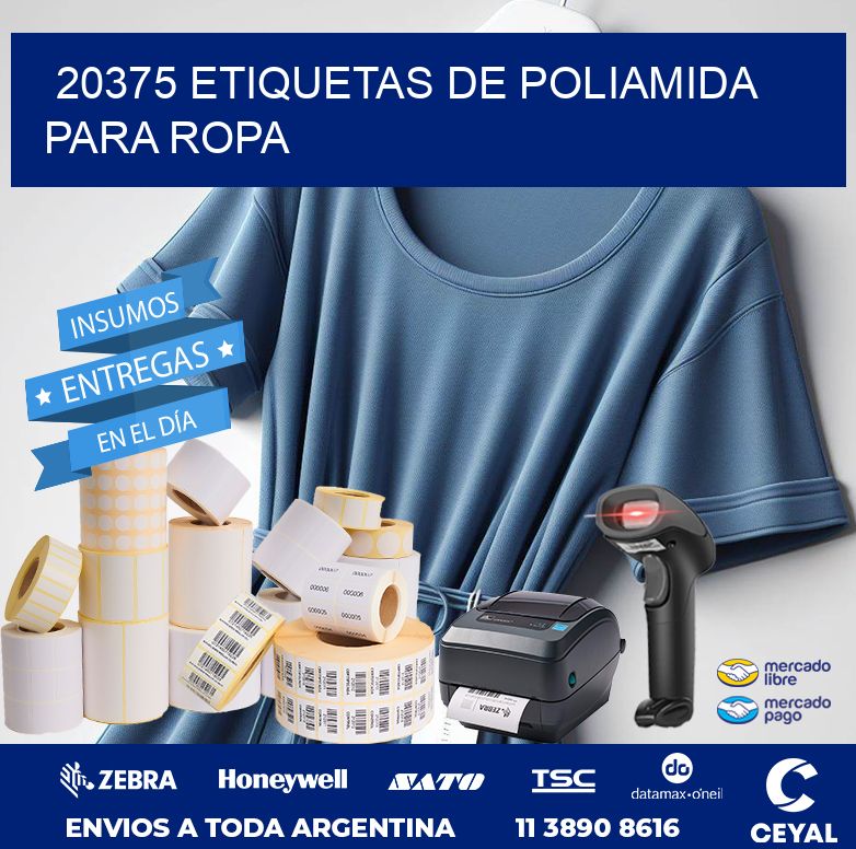20375 ETIQUETAS DE POLIAMIDA PARA ROPA