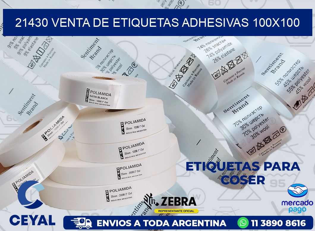 21430 VENTA DE ETIQUETAS ADHESIVAS 100X100