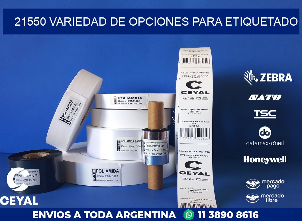 21550 VARIEDAD DE OPCIONES PARA ETIQUETADO