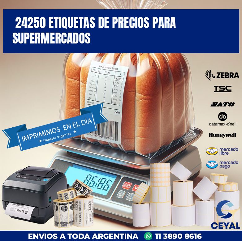 24250 ETIQUETAS DE PRECIOS PARA SUPERMERCADOS