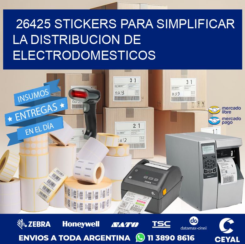 26425 STICKERS PARA SIMPLIFICAR LA DISTRIBUCION DE ELECTRODOMESTICOS