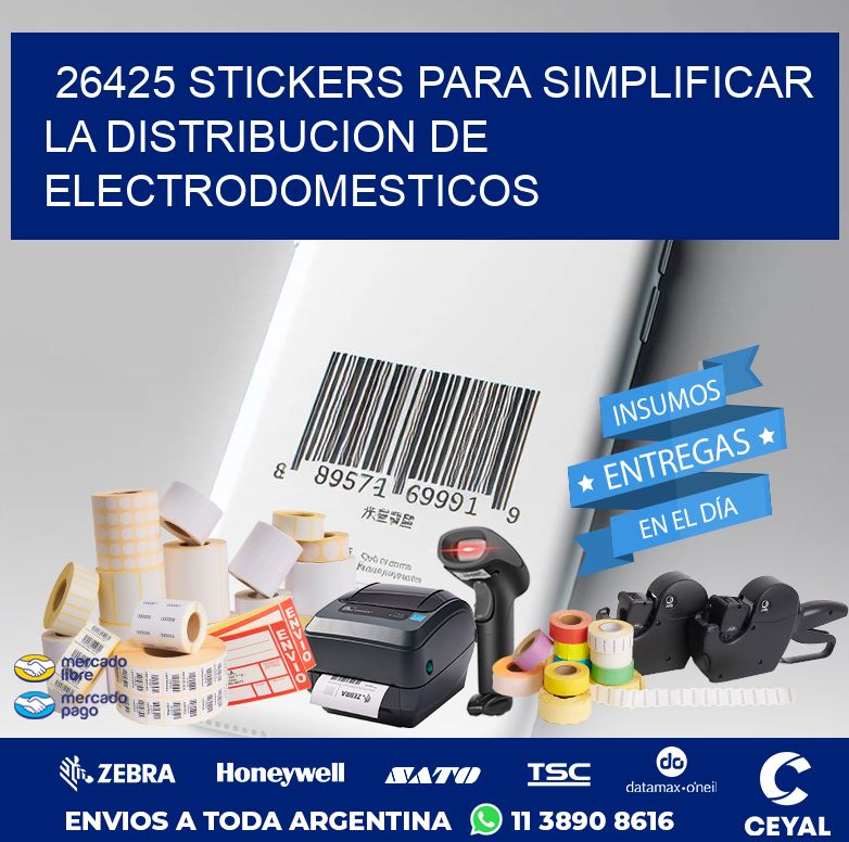 26425 STICKERS PARA SIMPLIFICAR LA DISTRIBUCION DE ELECTRODOMESTICOS