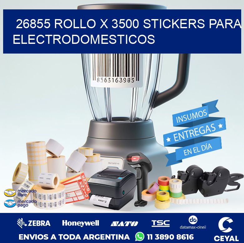 26855 ROLLO X 3500 STICKERS PARA ELECTRODOMESTICOS