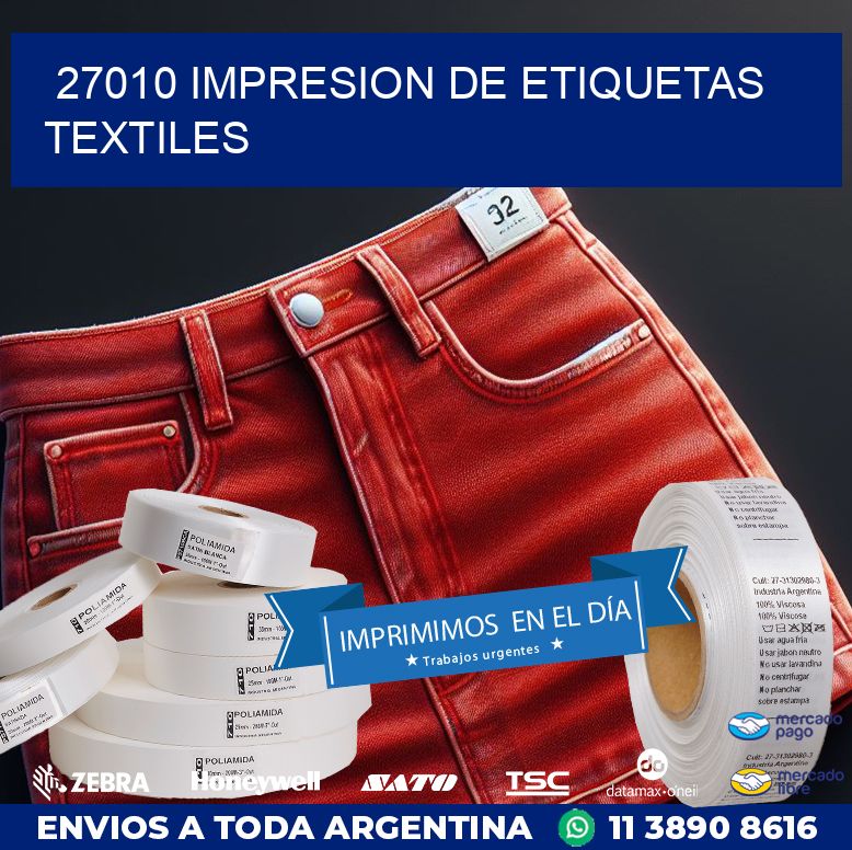 27010 IMPRESION DE ETIQUETAS TEXTILES