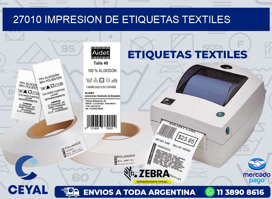 27010 IMPRESION DE ETIQUETAS TEXTILES