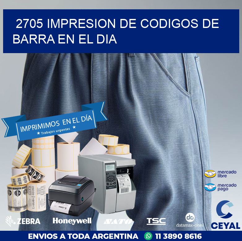 2705 IMPRESION DE CODIGOS DE BARRA EN EL DIA