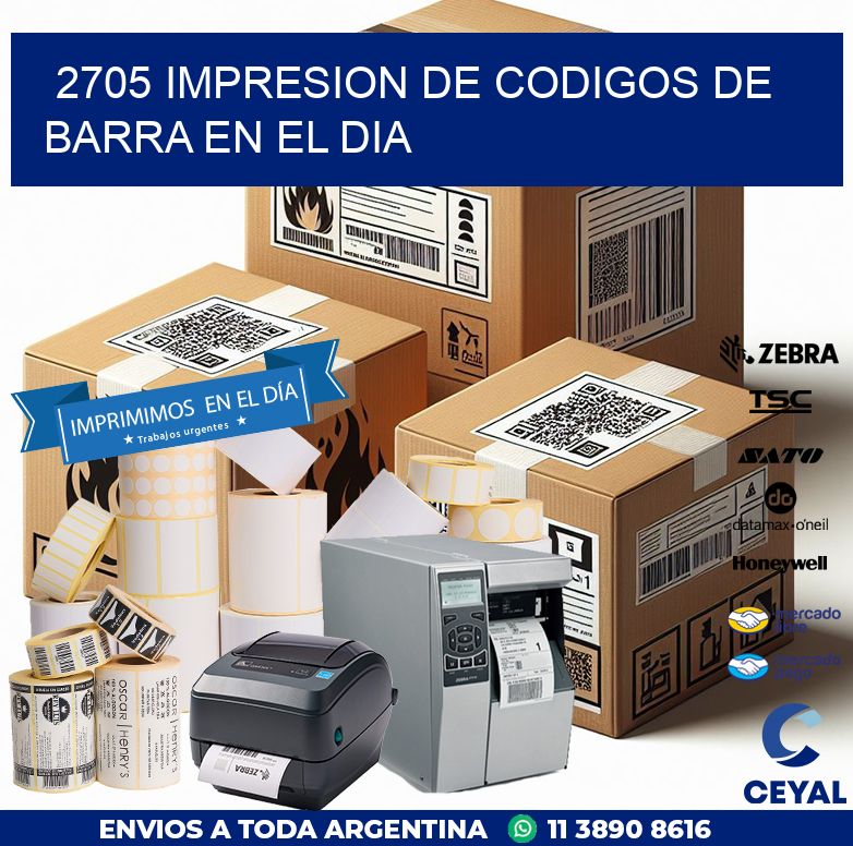 2705 IMPRESION DE CODIGOS DE BARRA EN EL DIA